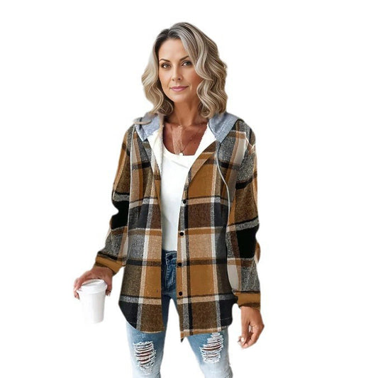 Ladies' coat checkered