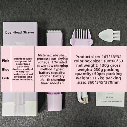 Ladies' full-body electric hair shaver