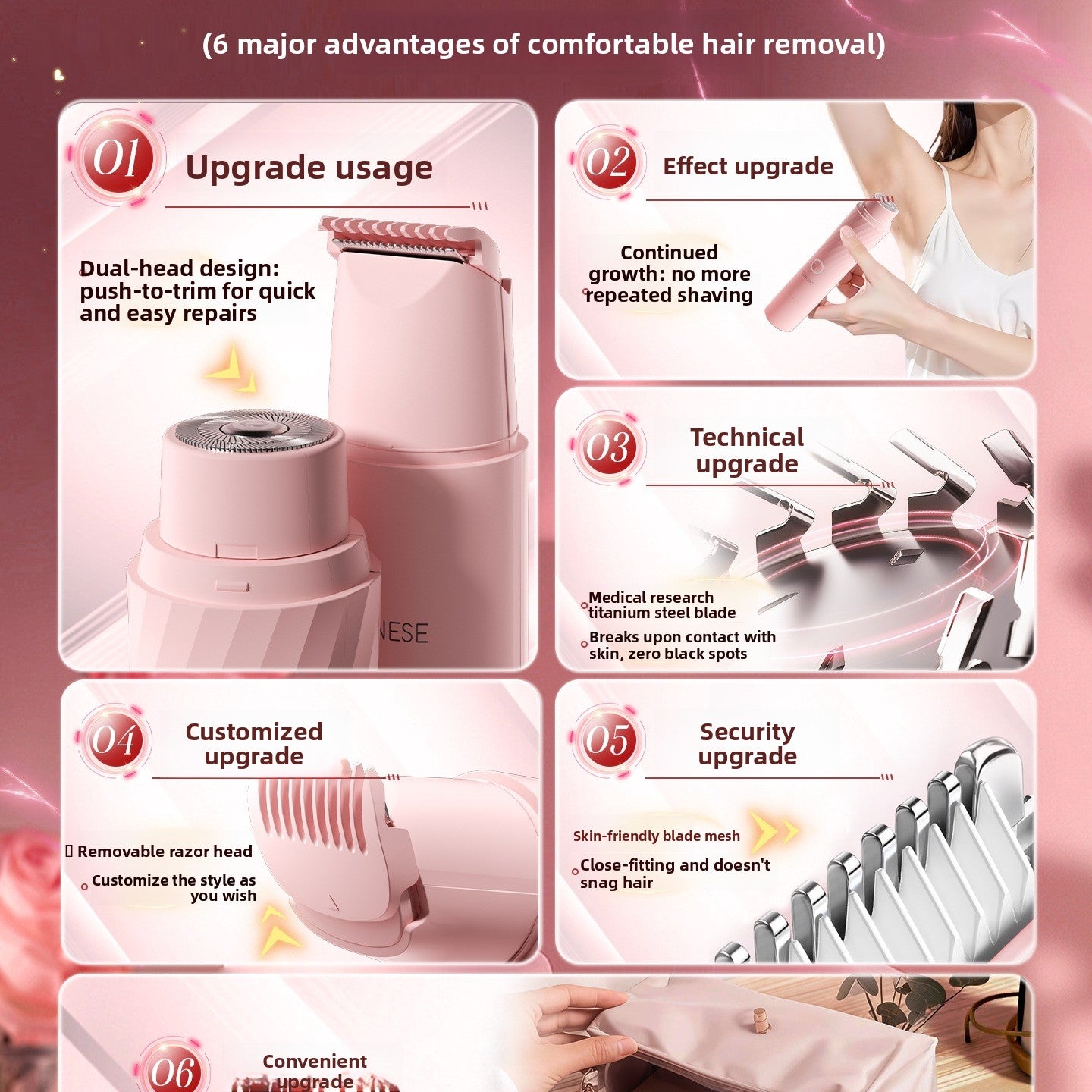 Ladies hair removal knife