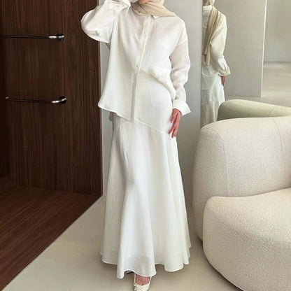 Ladies Long Sleeve Shirt and Skirt