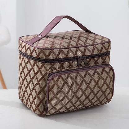 Ladies' makeup case with zipper portable toiletry bag