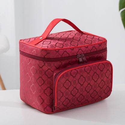Ladies' makeup case with zipper portable toiletry bag