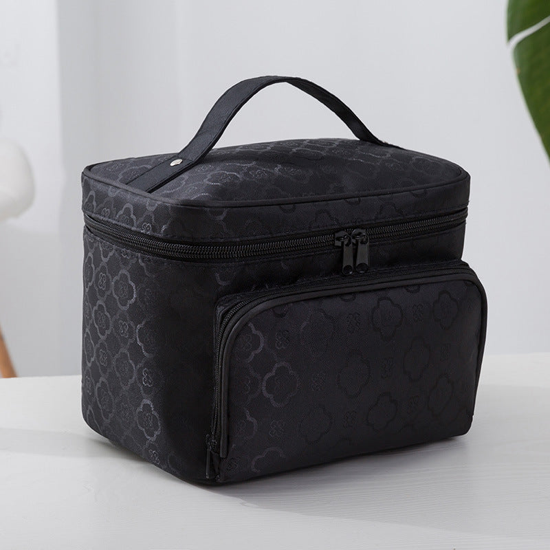 Ladies' makeup case with zipper portable toiletry bag