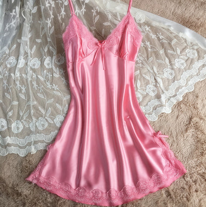 Ladies' silk strappy nightgown