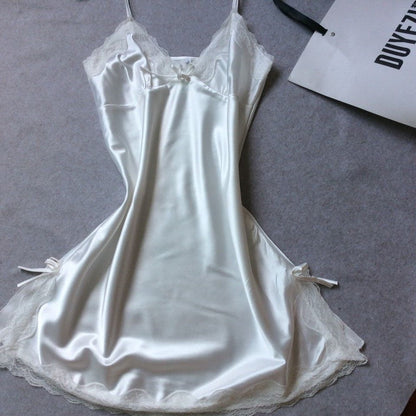 Ladies' silk strappy nightgown