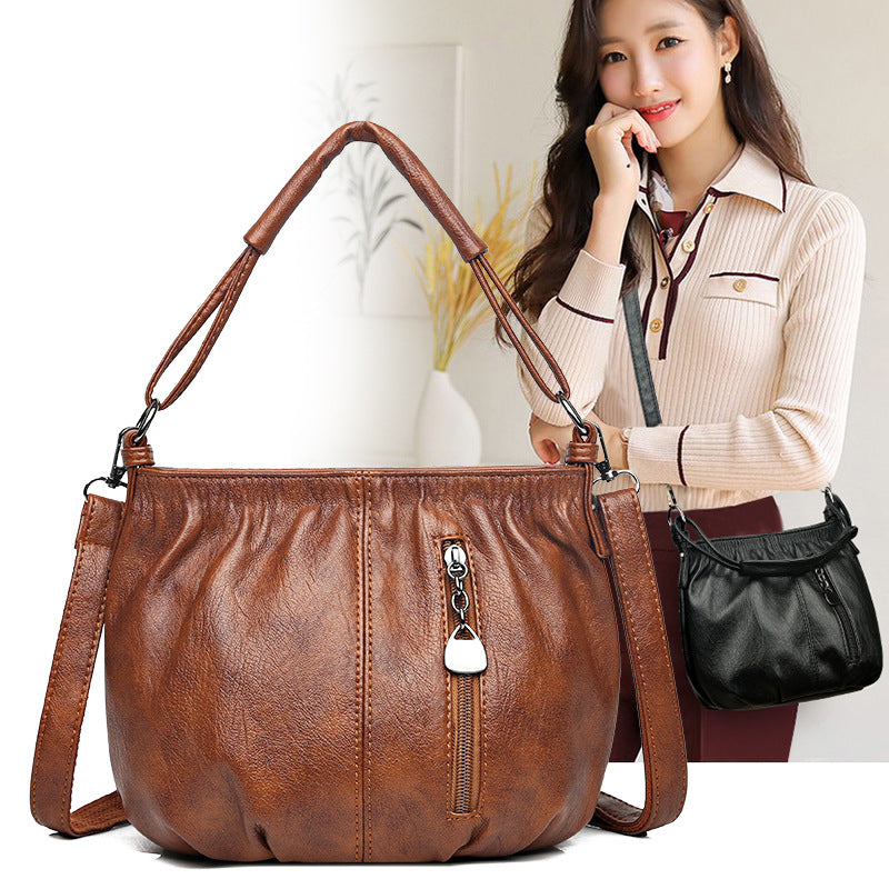 Ladies' single-shoulder multi-layered large-capacity crossbody bag