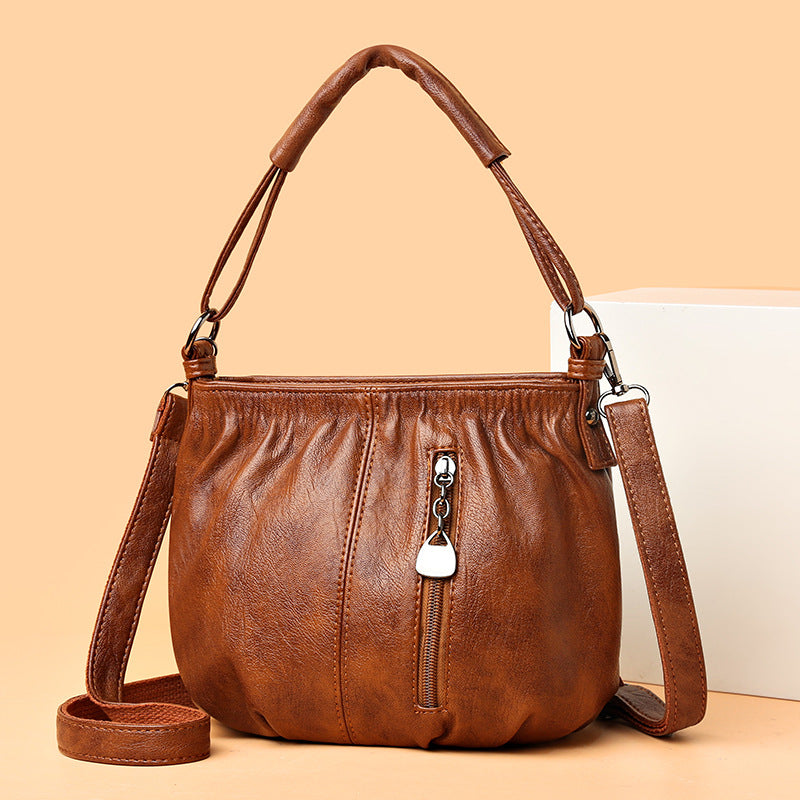 Ladies' single-shoulder multi-layered large-capacity crossbody bag