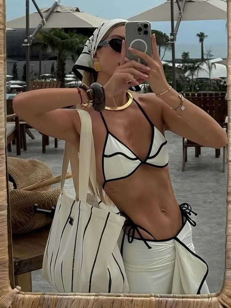 Ladies Three-Piece Bikini Swimsuit
