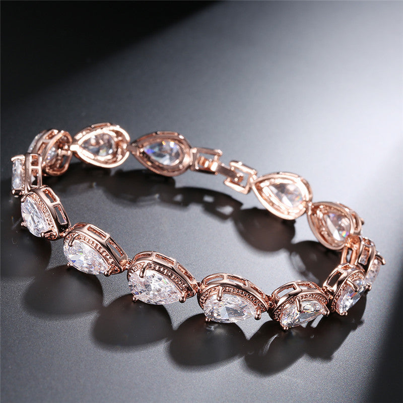 Ladies' waterdrop zircon bracelet