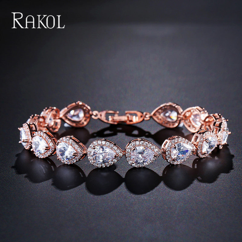 Ladies' waterdrop zircon bracelet