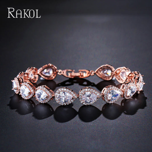 Ladies' waterdrop zircon bracelet
