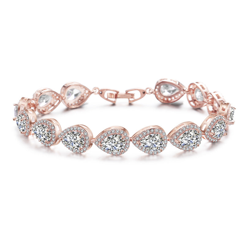 Ladies' waterdrop zircon bracelet