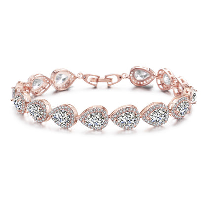 Ladies' waterdrop zircon bracelet