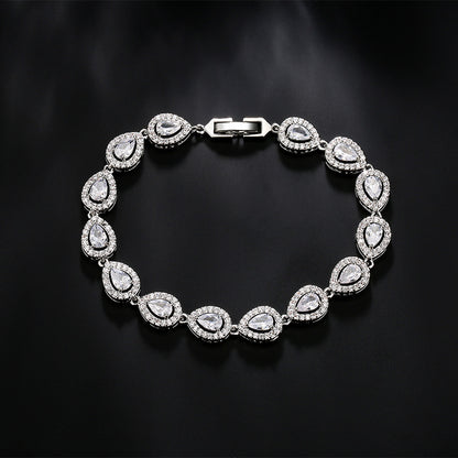 Ladies' waterdrop zircon bracelet
