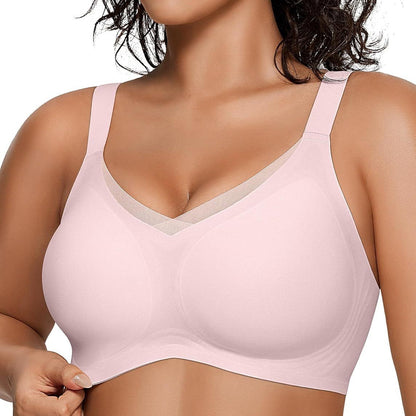 Ladies' wireless V-net bra