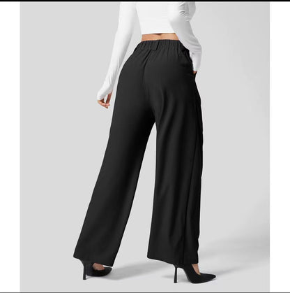Lady high-waisted wide-leg pants