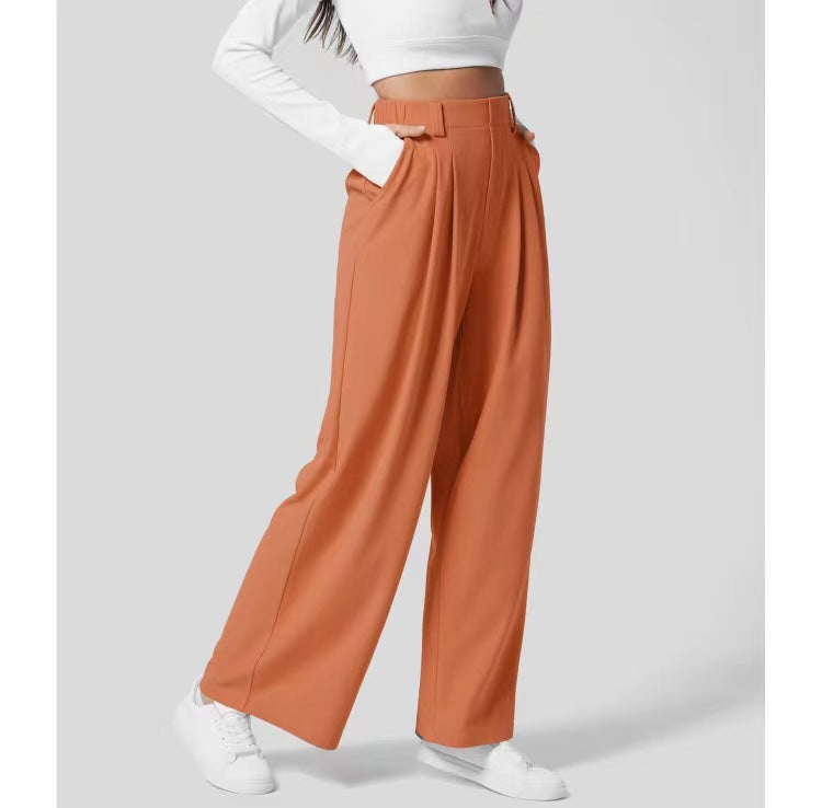 Lady high-waisted wide-leg pants