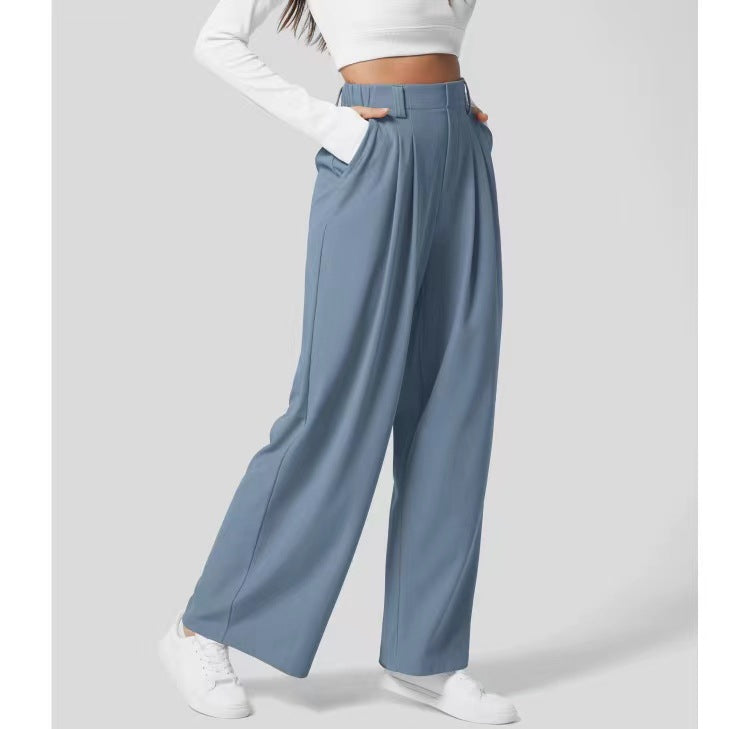 Lady high-waisted wide-leg pants