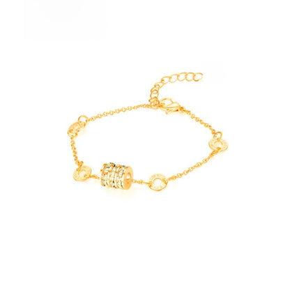 Lady's stainless steel layered bracelet