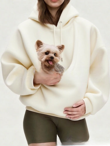 Lamb's wool hooded sweatshirt