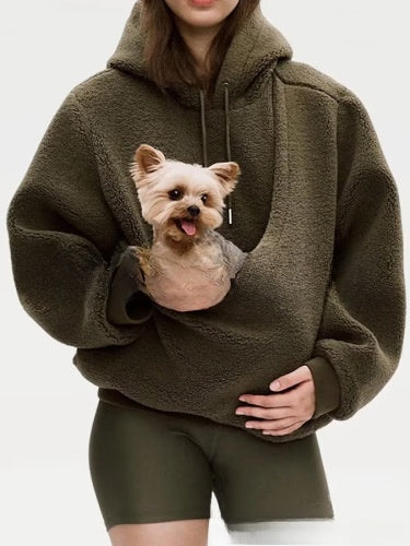 Lamb's wool hooded sweatshirt