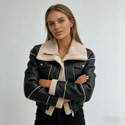 lamb wool short coat