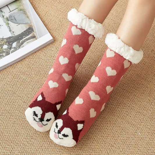 Lambskin floor socks
