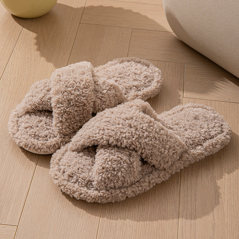 Lambswool cotton slippers