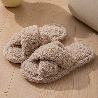 Lambswool cotton slippers