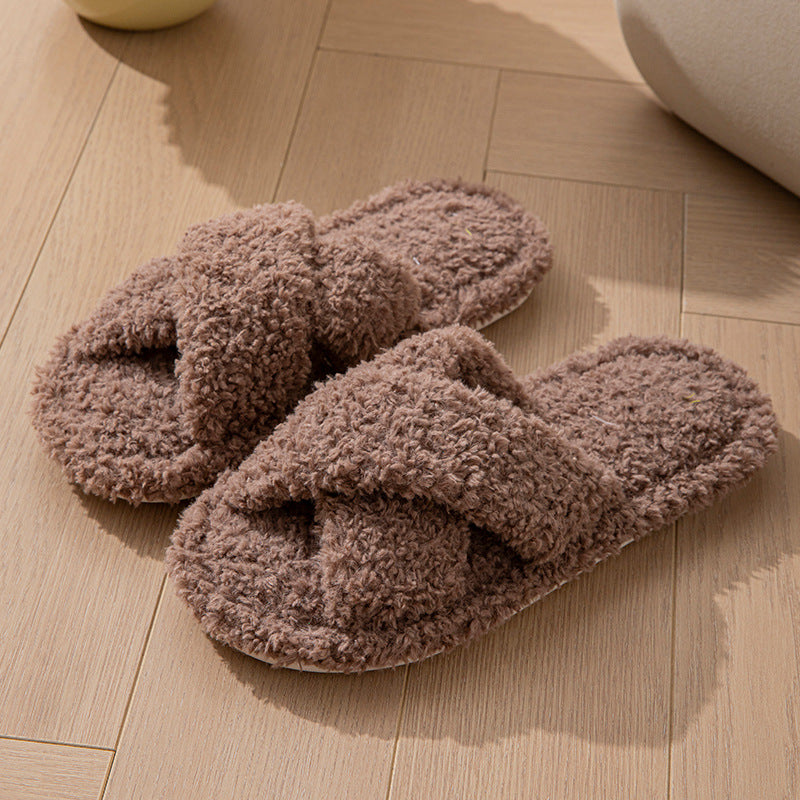 Lambswool cotton slippers