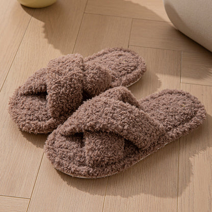 Lambswool cotton slippers