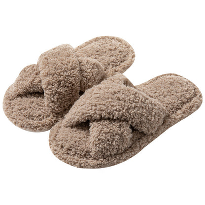 Lambswool cotton slippers
