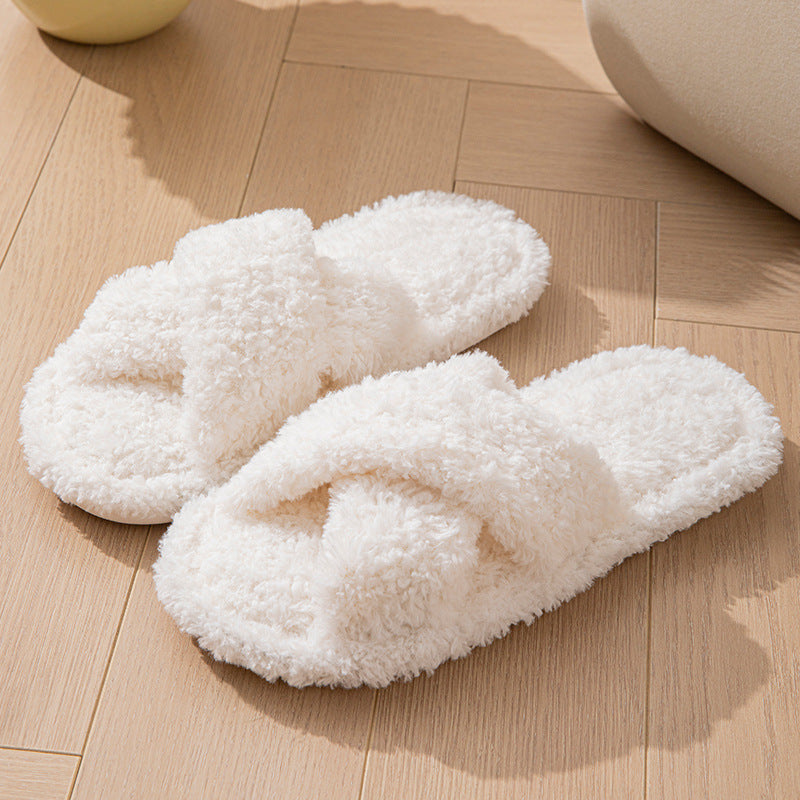 Lambswool cotton slippers