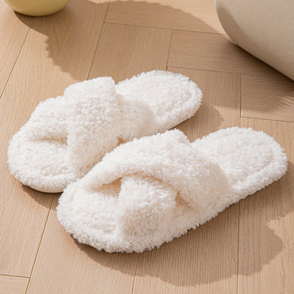 Lambswool cotton slippers
