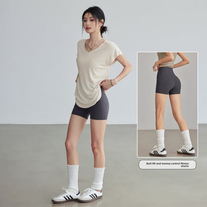 Lan Pattern Loose Slimming Look Fitness Clothing