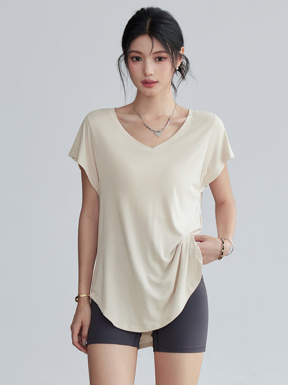 Lan Pattern Loose Slimming Look Fitness Clothing