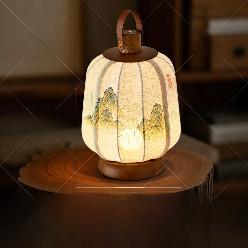 Lantern-style table lamp