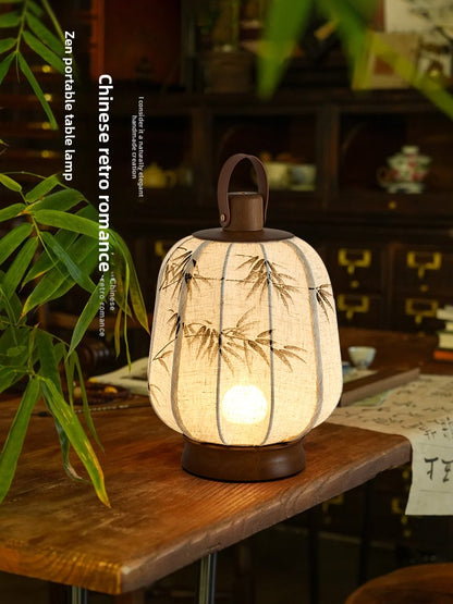 Lantern-style table lamp