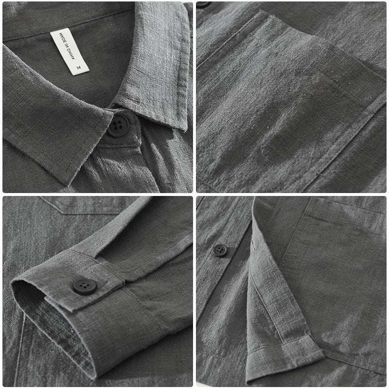 Lapel long-sleeved shirt coat