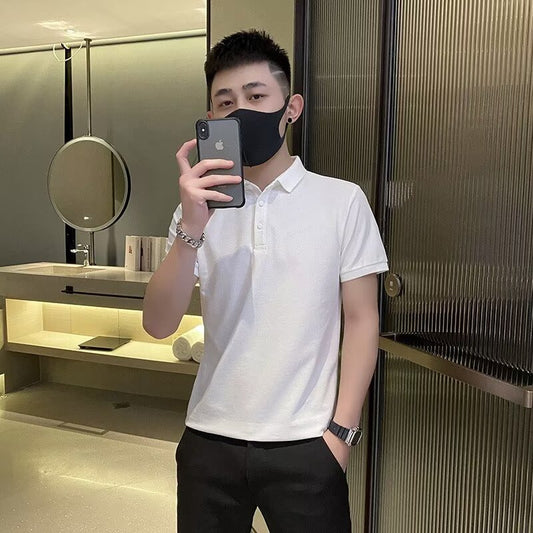Lapel Short-Sleeved Polo Shirt