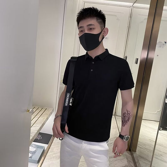 Lapel Short-Sleeved Polo Shirt