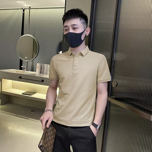 Lapel Short-Sleeved Polo Shirt