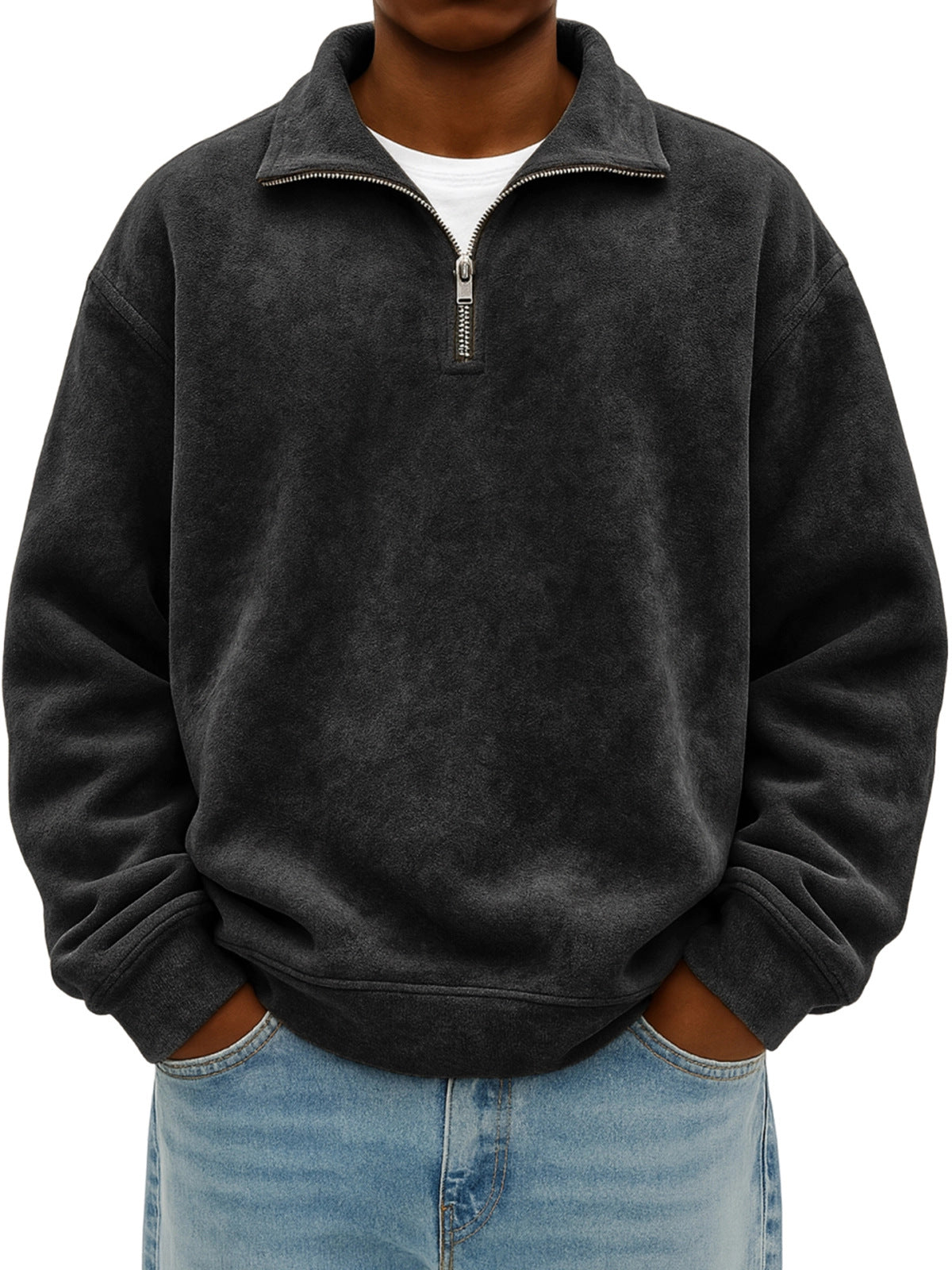 Lapel sweatshirt