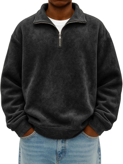 Lapel sweatshirt