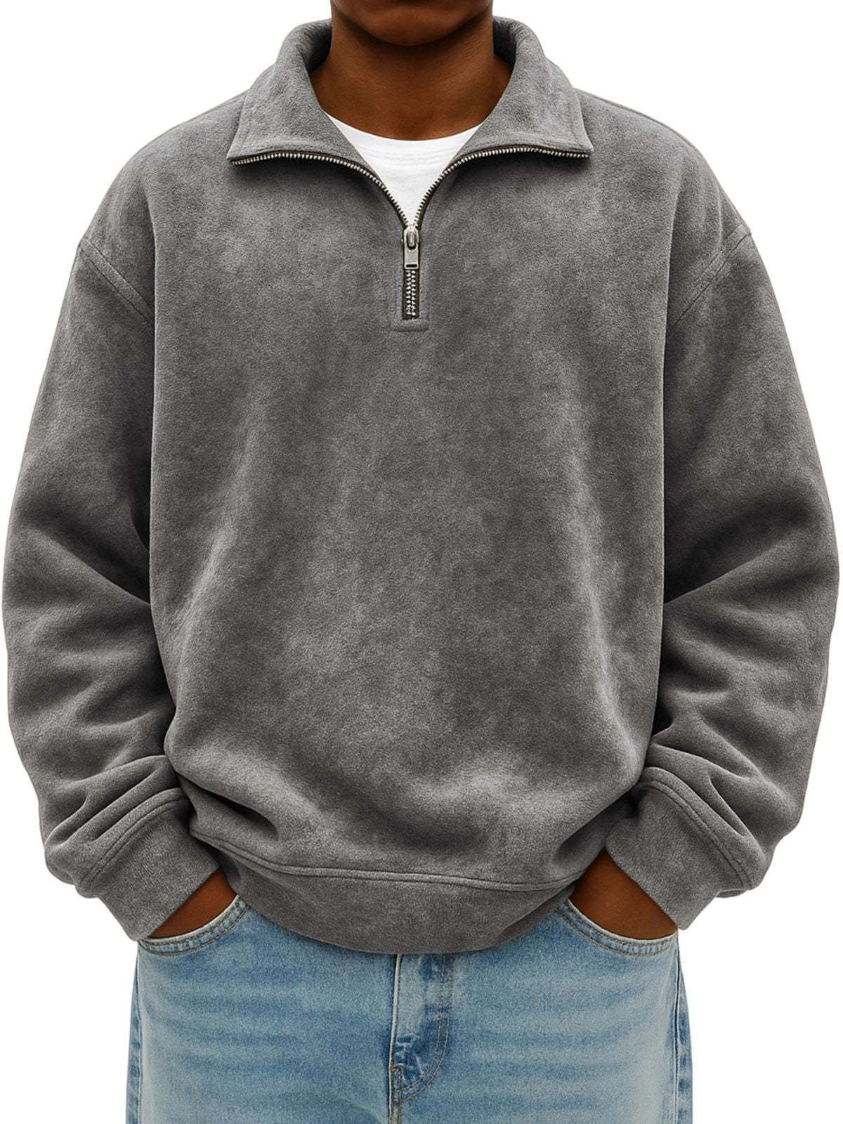 Lapel sweatshirt