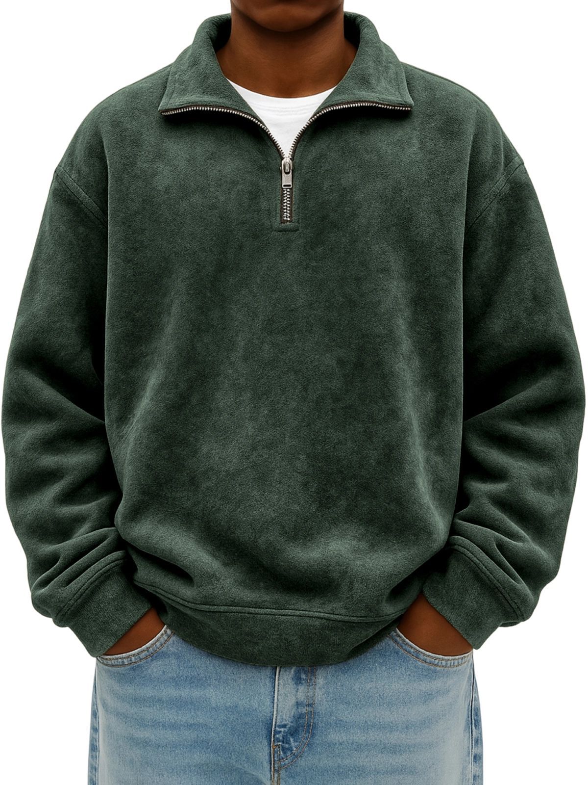 Lapel sweatshirt