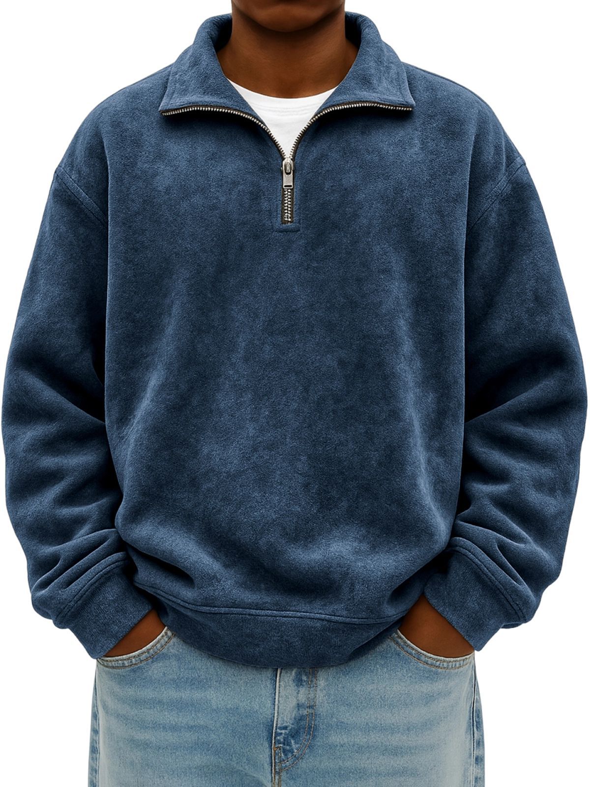 Lapel sweatshirt