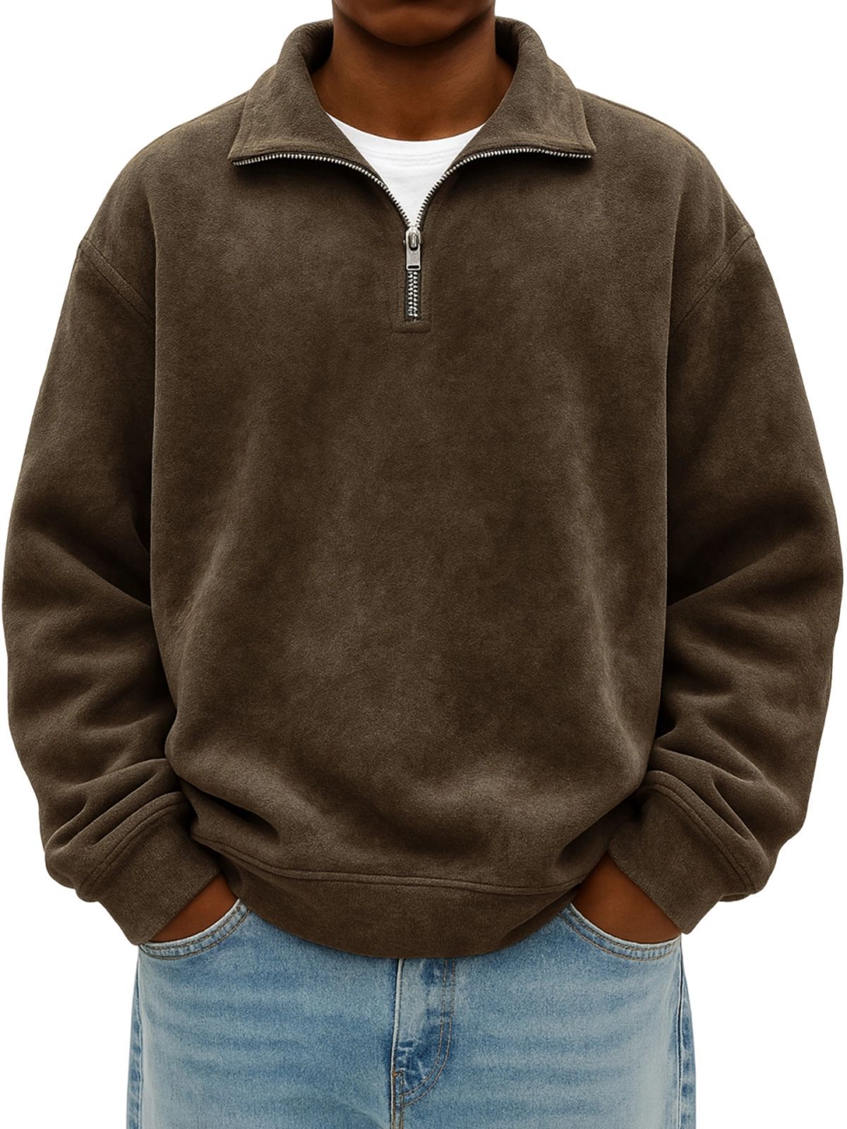 Lapel sweatshirt