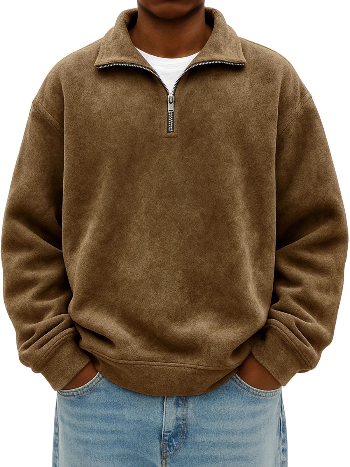 Lapel sweatshirt