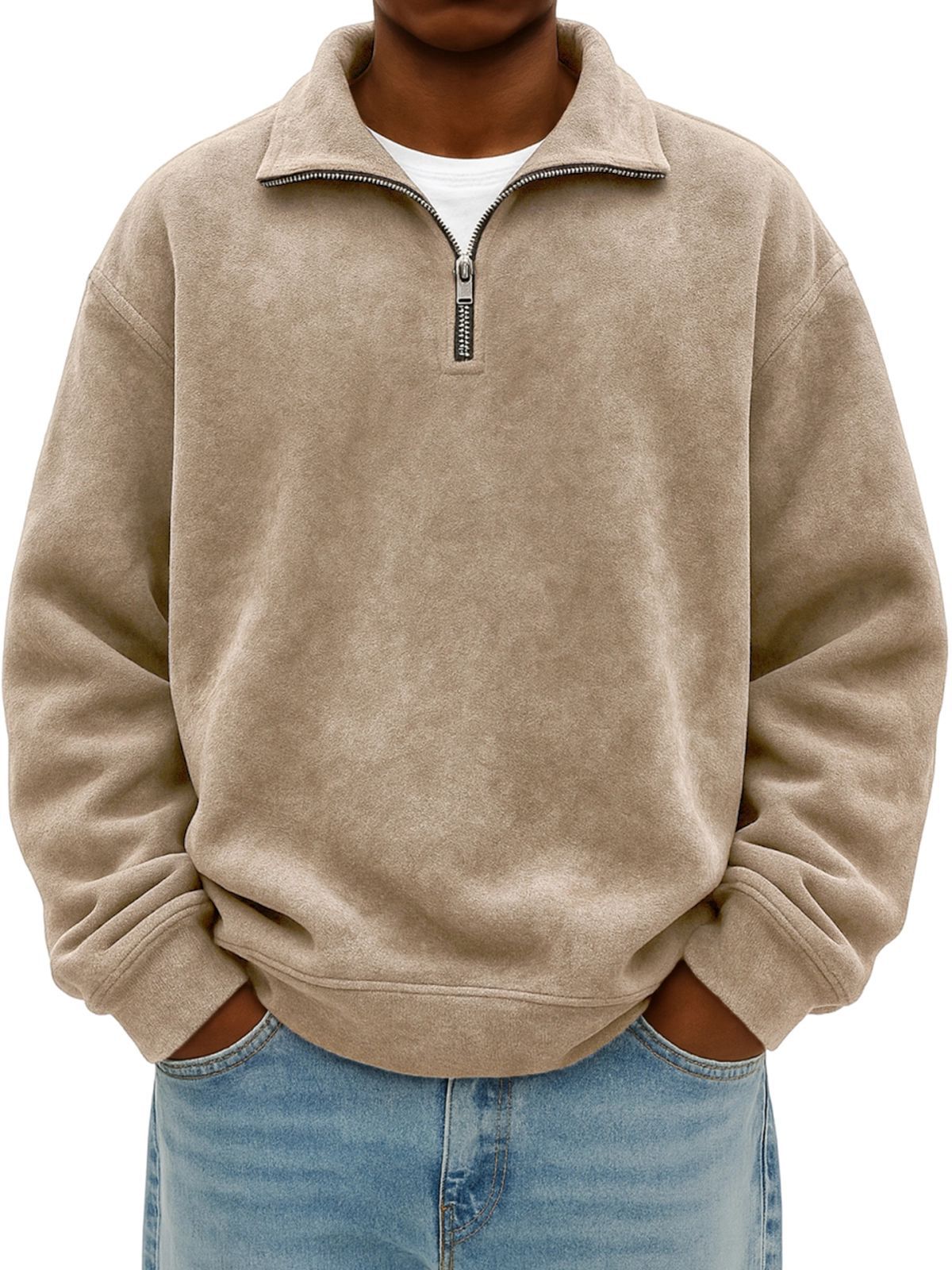 Lapel sweatshirt